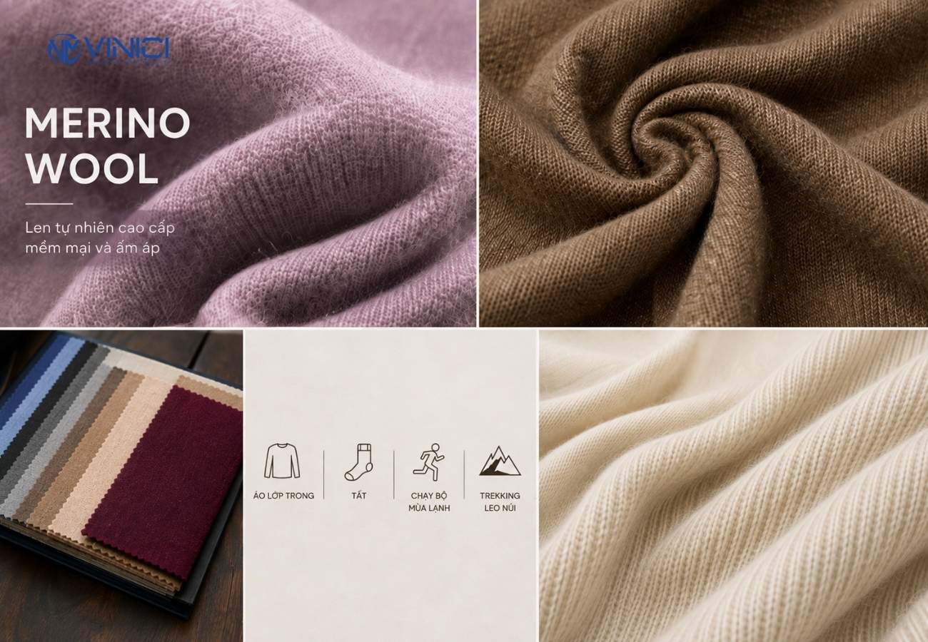 Vải merino phù hợp hơn khi người mặc cần duy trì nhiệt độ cơ thể trong môi trường lạnh