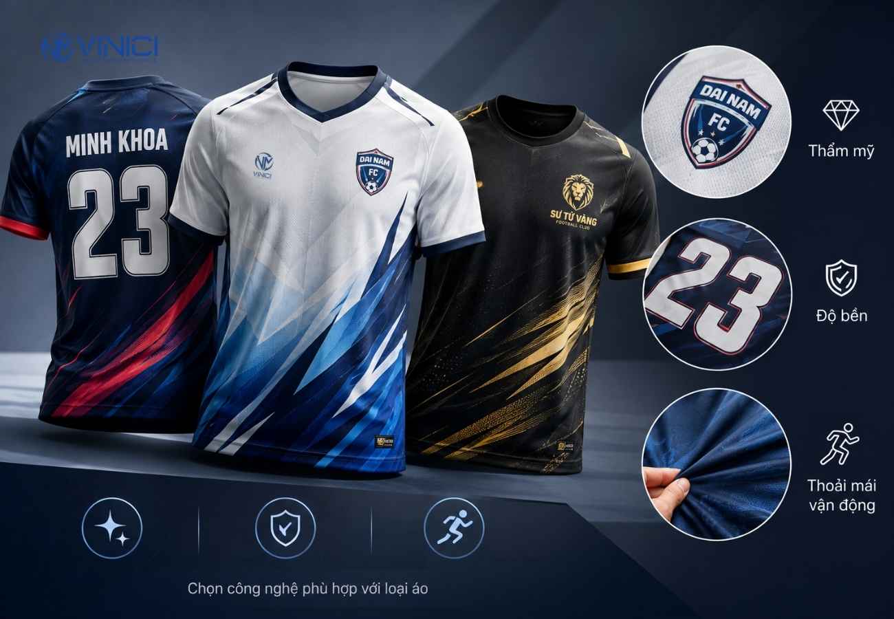 Vì sao cần chọn đúng công nghệ in áo thể thao