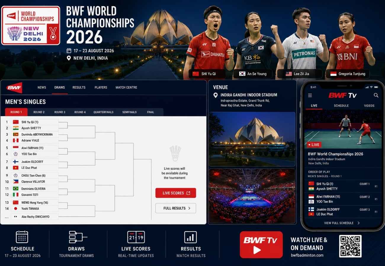 Xem BWF World Championships 2026 ở đâu