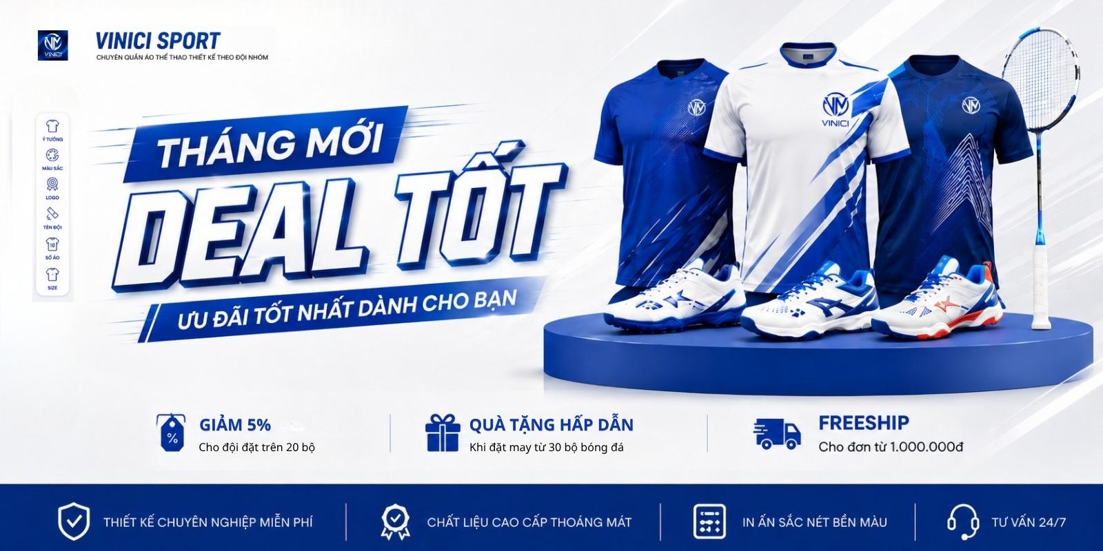 Ưu đãi đặt may áo thể thao thiết kế