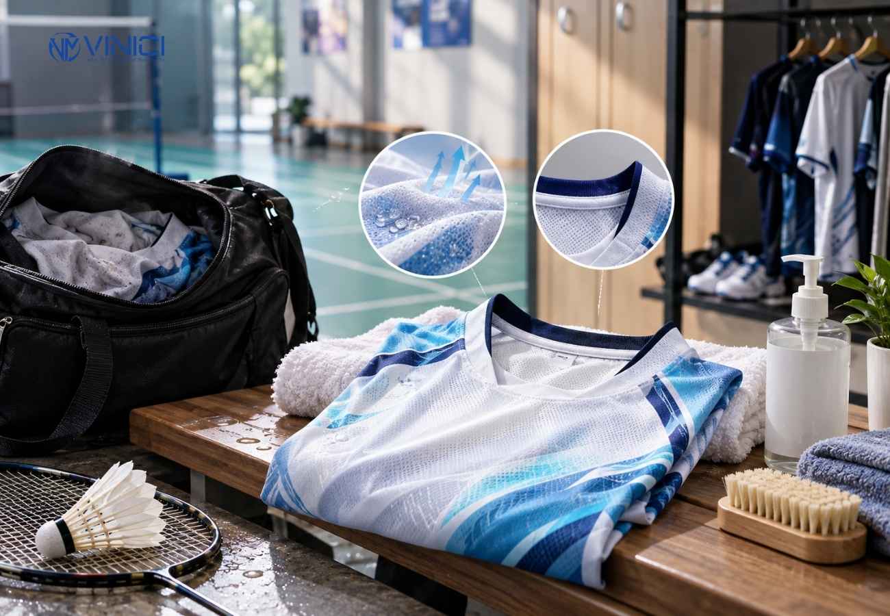 Cách xử lý áo cầu lông bị mùi mồ hôi