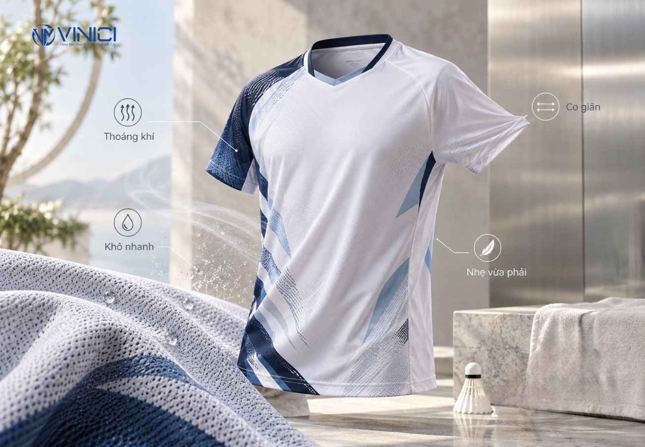 Chất liệu áo cầu lông tốt cần đáp ứng những tiêu chí nào