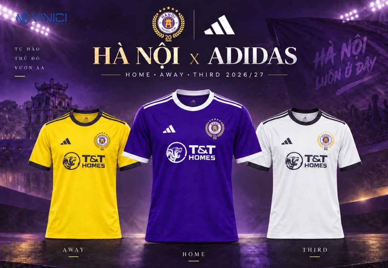 Hà Nội – Bộ ba kit mới vẫn giữ màu tím làm nhận diện chính