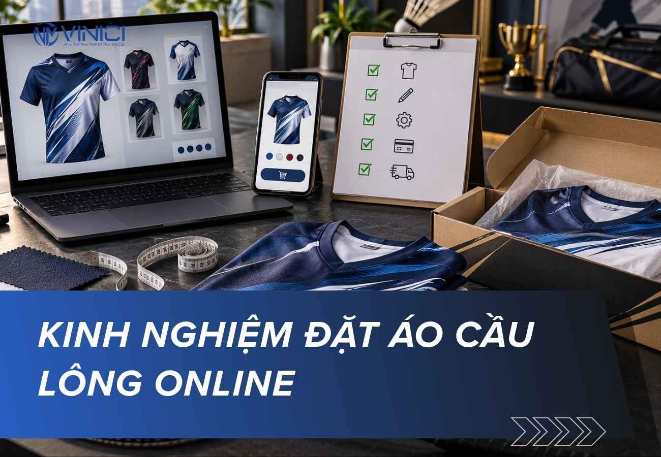 Kinh nghiệm đặt áo cầu lông online: Checklist cho team chọn mẫu đến nhận áo