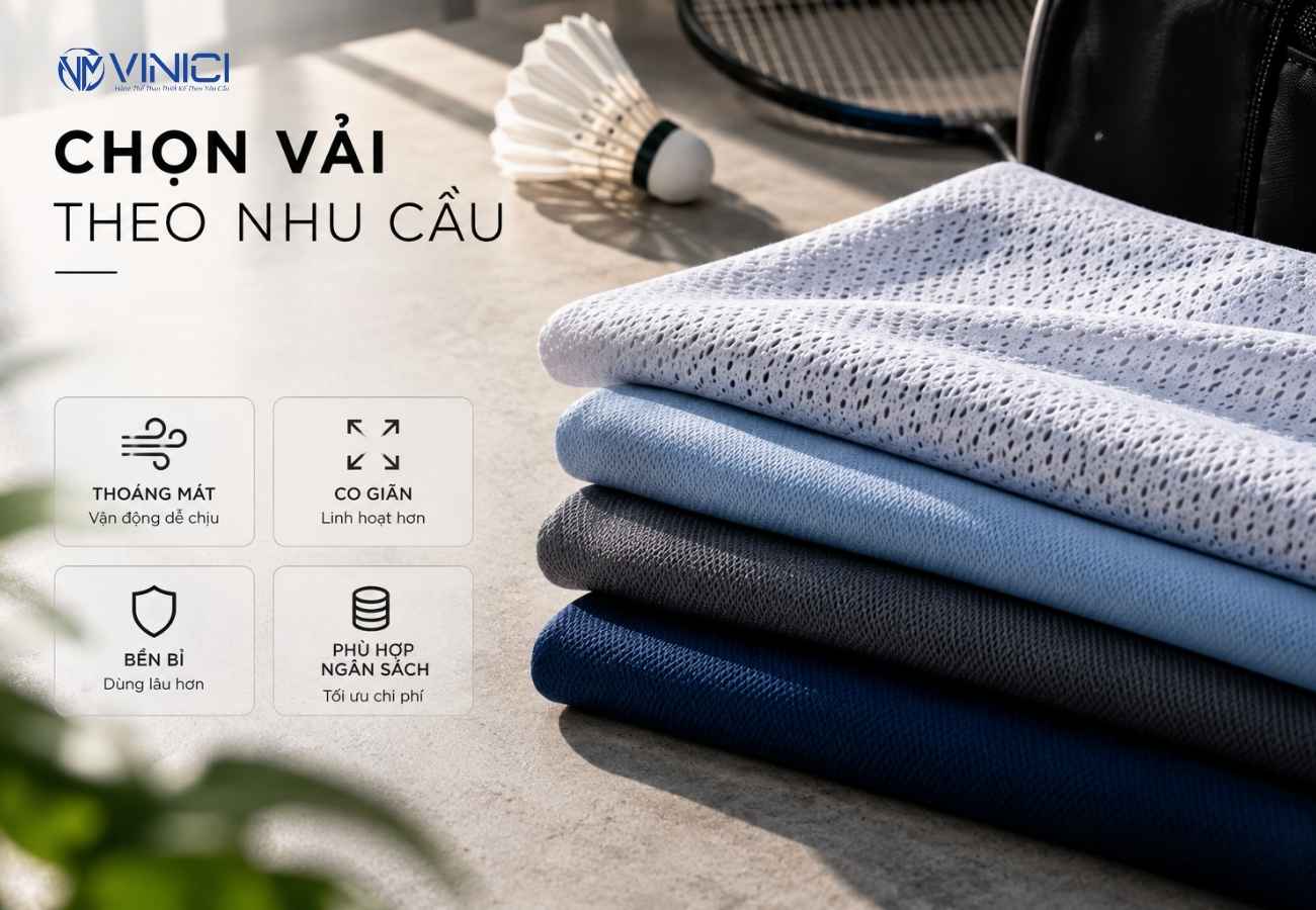 Lưu ý khi chọn chất liệu áo cầu lông online
