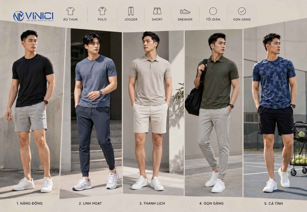 Phong cách ăn mặc thể thao cho nam nên phối thế nào