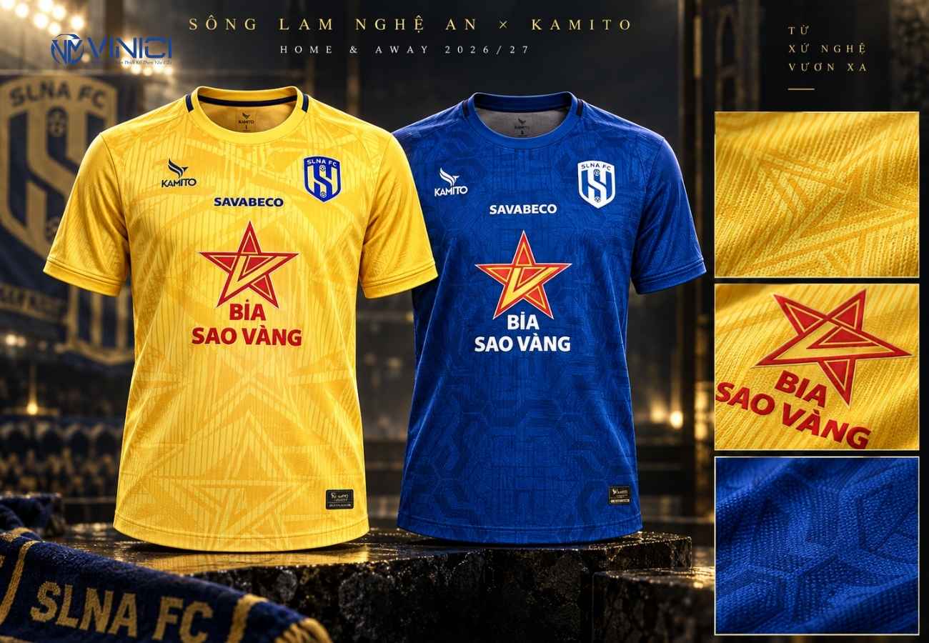 Sông Lam Nghệ An – Pattern kết hợp nhận diện đội bóng và sponsor