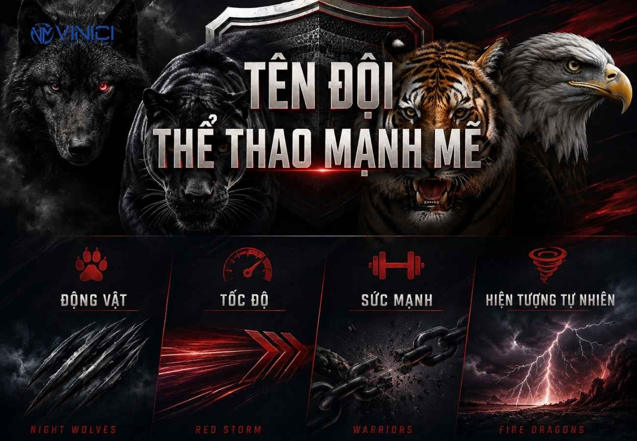 Tên đội thể thao ngầu, mạnh mẽ